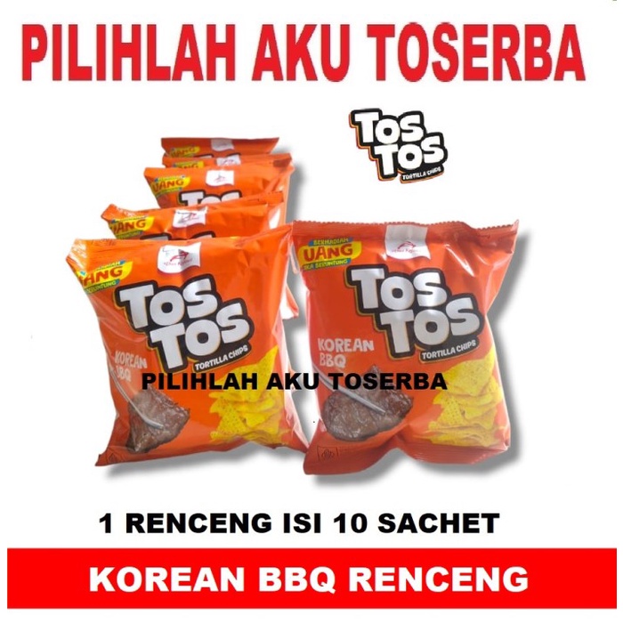 TOSTOS Tortilla Chip KOREAN BBQ RENCENG - ( HARGA 1 DUS )