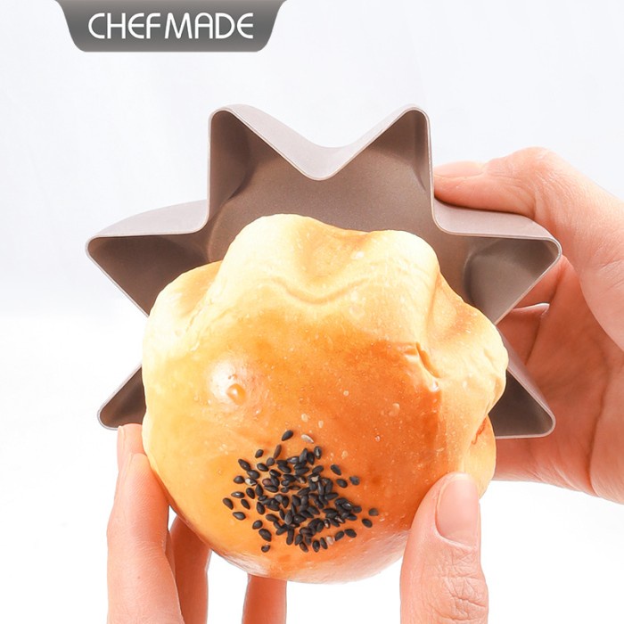 Chefmade 4pcs Non stick Octagon Bread Mold WK9953-4 / loyang pandoro