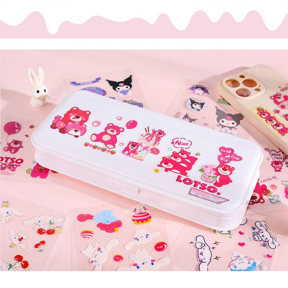 Lanfy Kartun Kotak Stiker Kawaii Gadis Scrapbooking DIY Mainan Anak Telepon Laptop Alat Tulis Guka Goo Card Sticker