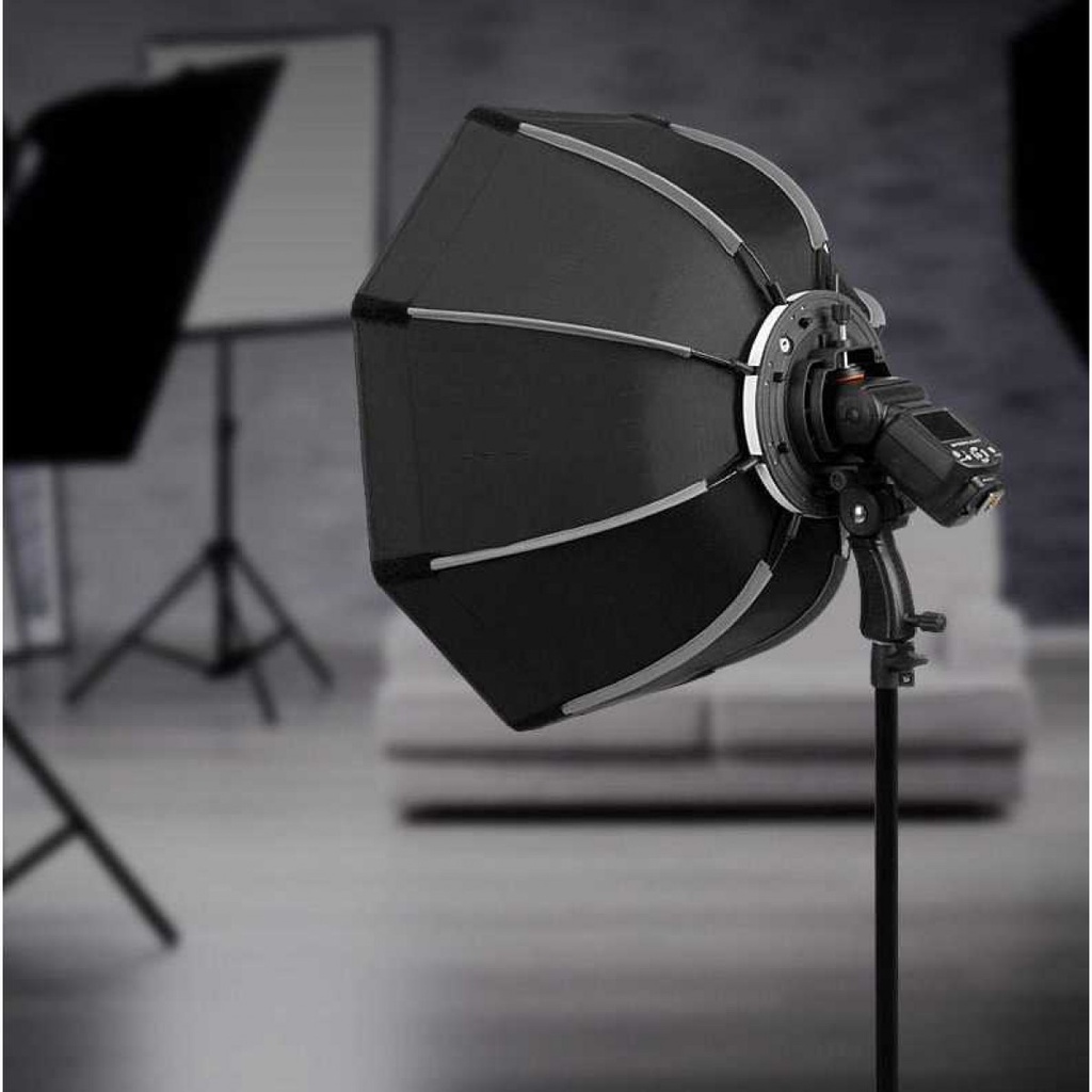 TaffSTUDIO Payung Studio Octagonal Softbox Reflektor Flash 65CM - KS65