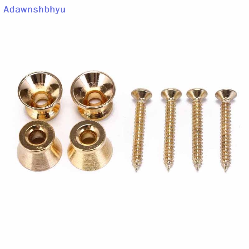 Adhyu 4pcs Kancing Tali Gitar bass screw lock pins Pasak pads strap lock Tali Kunci ID