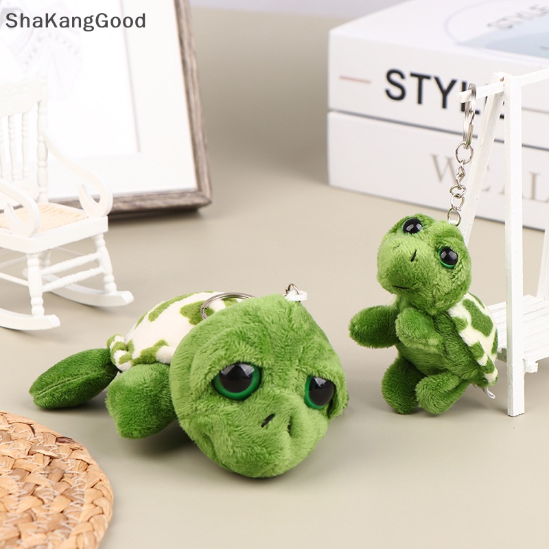 Selip7/10 cm Turtle Plush Stuffed Doll Lembut Mewah Mainan Gantungan Kunci Tas Liontin Anak Hadiah SKK