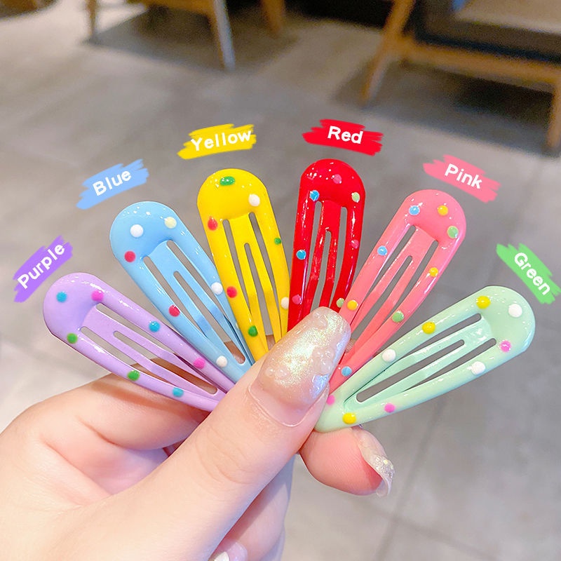 Korea Fashion Bayi Bayi Klip Gadis Mini Jepit Rambut Mini Y2K Gaya Lucu Jepit Rambut Lucu Warna-Warni Gelombang Dot BB Klip Wanita Perempuan Styling Clips Accessorie Hiasan Kepala Aksesoris Rambut