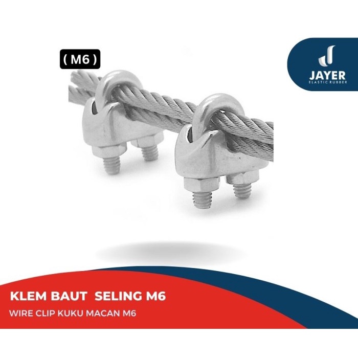 Wire Rope Clip kuku macan Galvanis / Klem seling / klem kawat