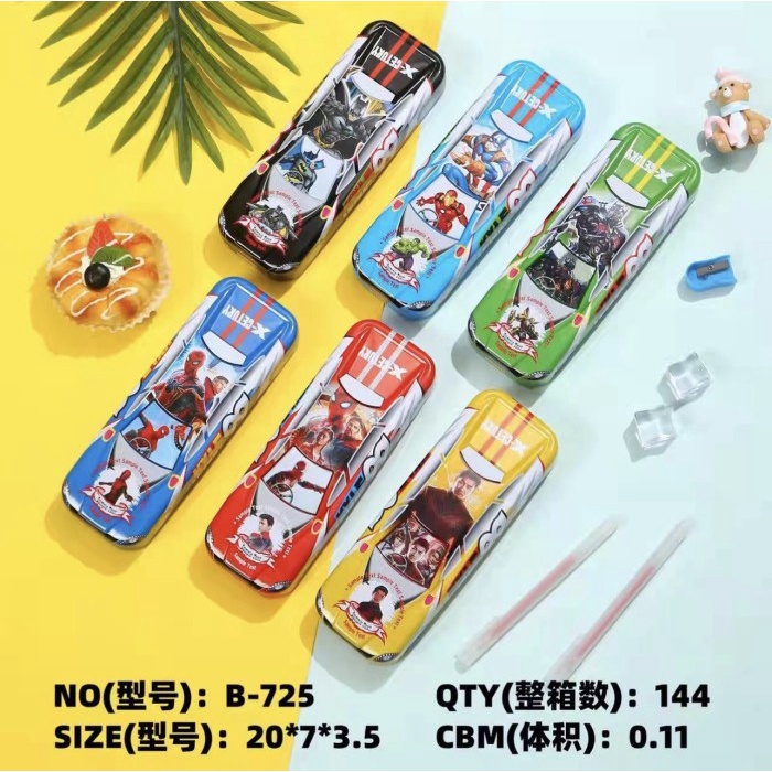 

pencil case kaleng bentuk mobil super hero satuan -Zilong