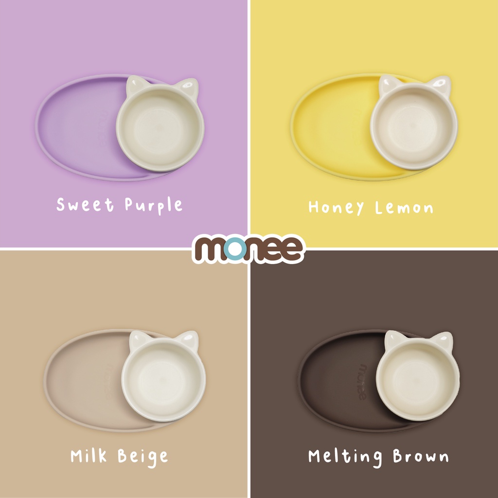 Monee - Silicone Suction Twin Bowl Set