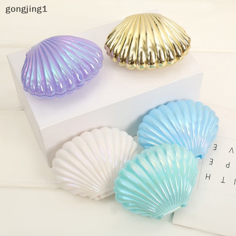 Ggg 1Pc Colorful Cute Shell Plastic Candy Box MakeUp Kotak Penyimpanan Perhiasan Gift Box ID