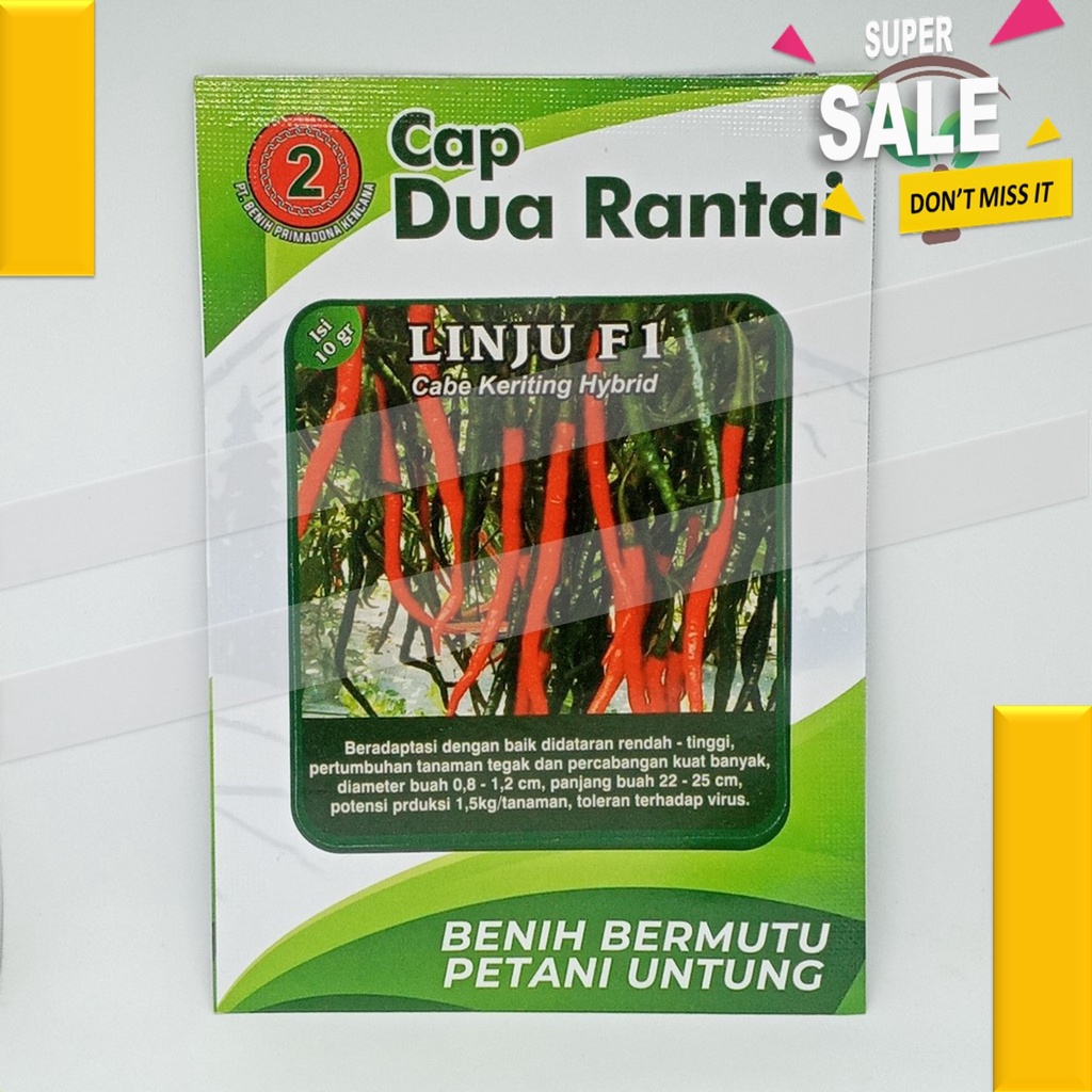 bibit cabe Benih Cabai Keriting F1 Hibrida  Sios Tavi cap dua rantai