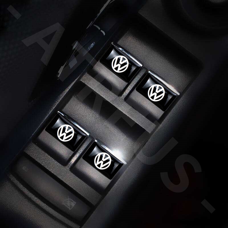 10pcs 3D Stiker Mobil Setir Pintu Jendela Saklar Tombol Lencana Dekorasi Aksesoris Mobil Untuk Volkswagen VW Polo Volkswagen Golf mk3 mk6 mk7 Scirocco Kumbang Passat B5 B6 B7 C