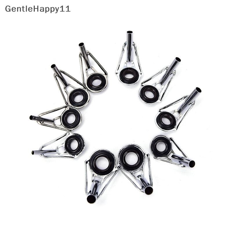 Gentlehappy 80pcs 10Sizes Steel Pancing Tiang Pandu Tip Top Ring Mata Repair Kit Hitam id