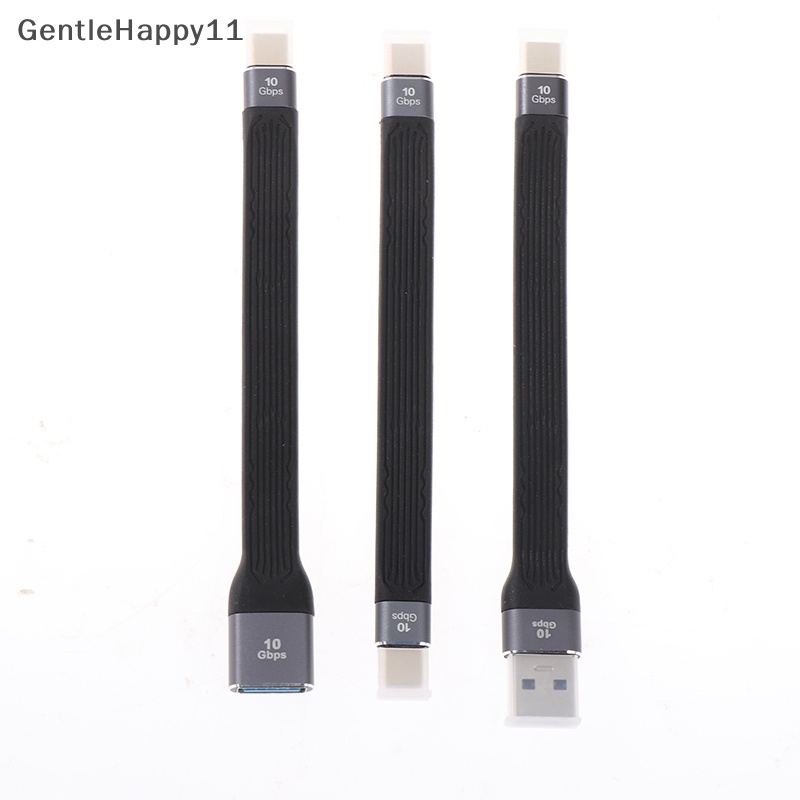 Gentlehappy Kabel USB Ke Tipe C Ultra Pendek USB 3.1 Gen 2usb C Quick Charge FPC Cable Wire 4K 10Gbps Sync Kabel Data Cable Kabel Data Charging Line id