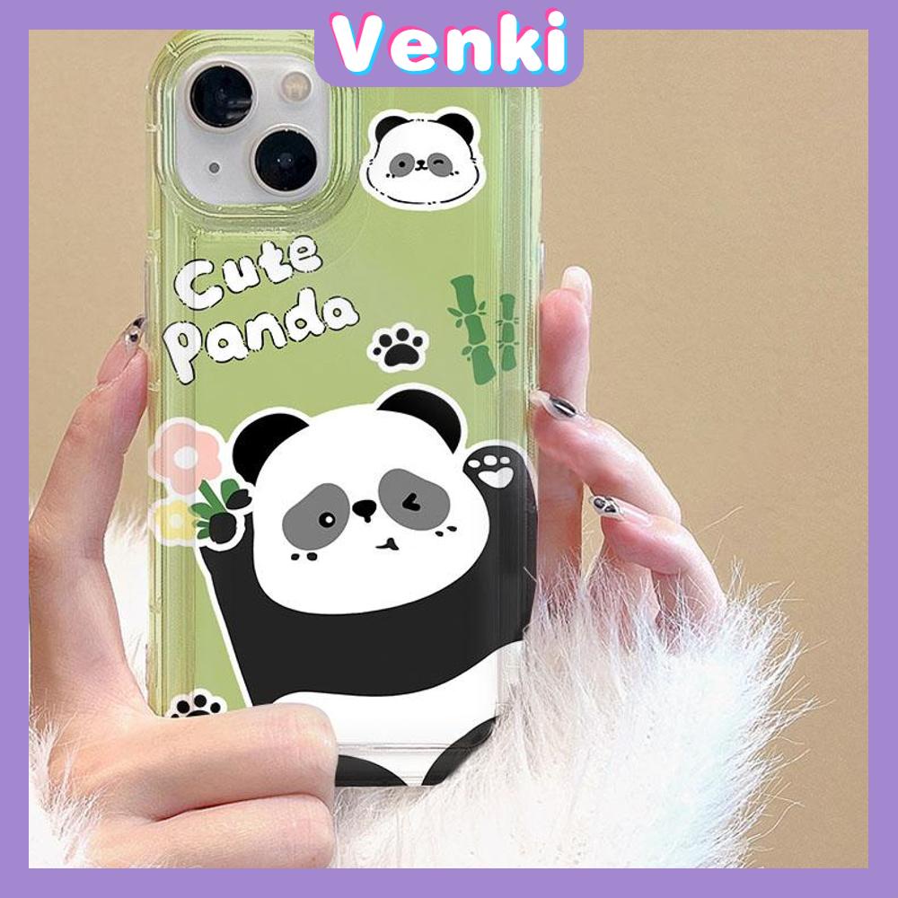 VENKI - For iPhone 11 Case Clear Phone Case TPU Soft Case Airbag Shockproof Protection Camera Cute Flower Photo Panda Compatible with iPhone 14 13 Pro Max iPhone 12 Pro Max XR XS 7