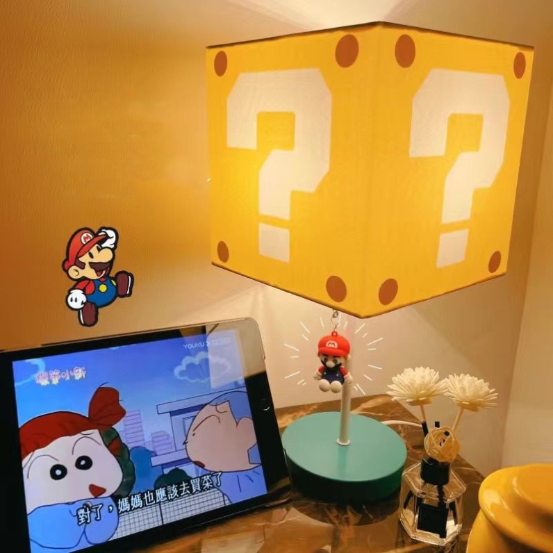 Super Mario Bros Game Lampu Malam Anime Figure Mario Lamp USB Charging LED Night Light Lampu Meja Kamar Tidur