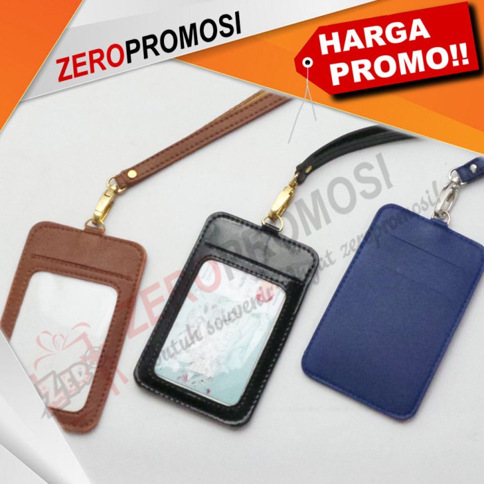 

✨BESTSELLER✨ - Souvenir Tali + Casing Id Card Kapasitas 1 Kartu Cetak Logo- 1.2.23