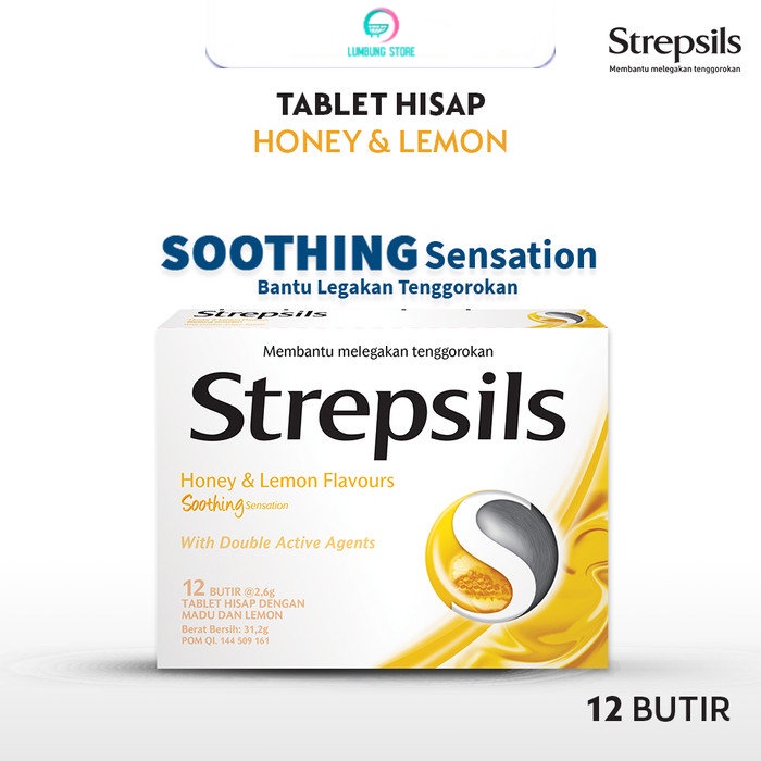 

Strepsils Soothing Honey Lemon 12s - Permen Pelega Tenggorokan