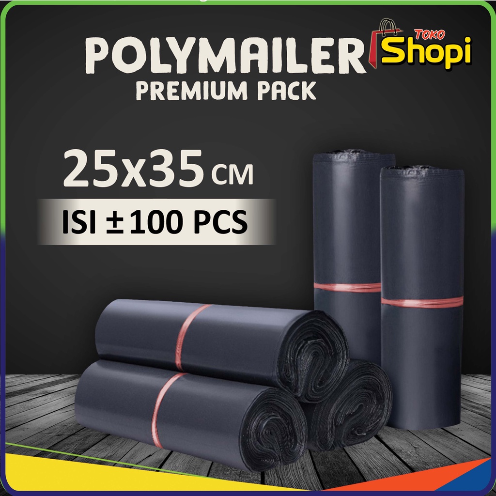 

♚ ♚ Plastik Polymailer Hitam Olshop Kantong Plastik Packing Online Shop Bahan Tebal 25 x 35