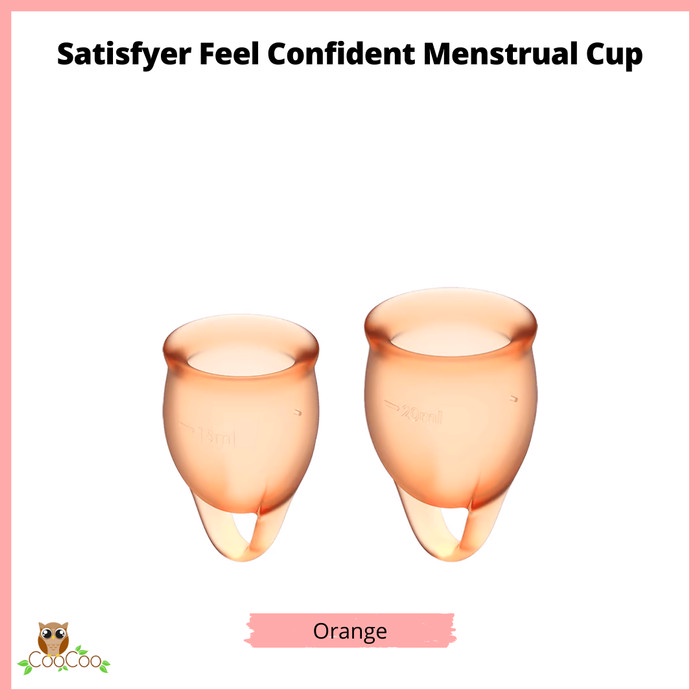 New Promo Satisfyer Feel Confident Menstrual Cup - Orange