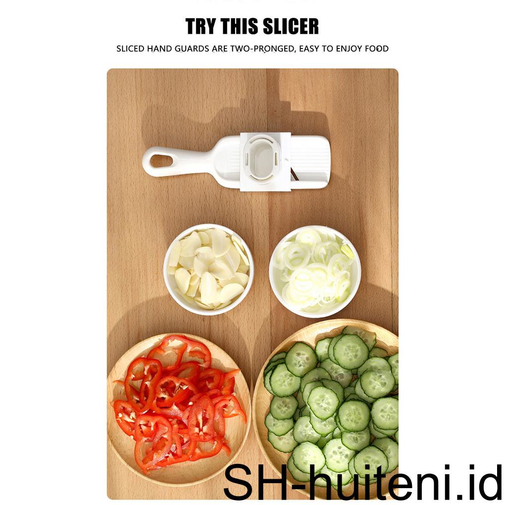 2in1 Garlic Slicer Parutan Pengiris Pencacah Sayur Malas Dua Sisi Pisau Stainless Steel Multifungsi