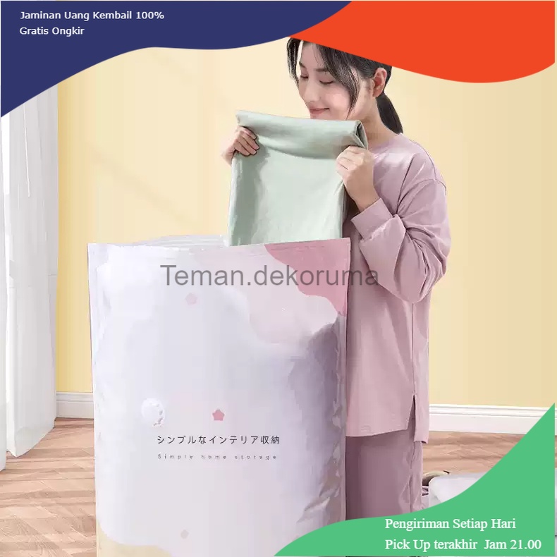 TD - DPR SHANJU Plastik Vakum Baju Compression Bag Various Size 5 PCS with Pump - FL22