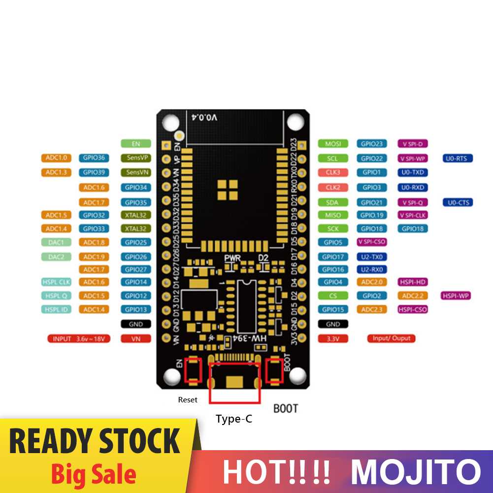 Esp32 WROOM-32 Papan Pengembangan WiFi+Bluetooth-Kompatibel IOT Board