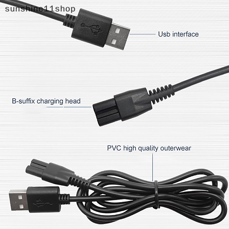 Sho Antarmuka USB B-suffix Barber Alat Pembersih Bulu Alat Cukur Elektrik Kabel Listrik N