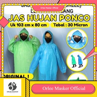 jas hujan ponco lengan panjang 1 lusin (isi 12) bahan bagus