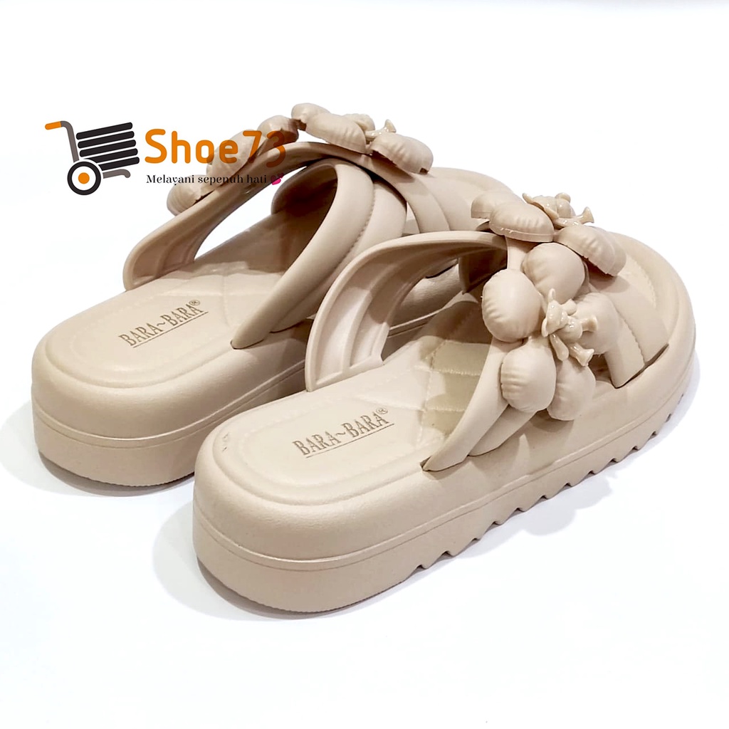 BARA-BARA JSL 2208 V20 NEW SIZE 36-40 ORIGINAL l Sandal Selop Silang Jelly Wanita l Sendal Kokop Cewek Impor