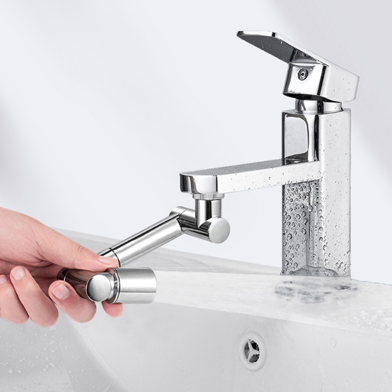 Sandal Jepit Praktis1440° Rotasi Faucet Metal Extension Nozzle Pemanjang Keran Universal Tahan Lama Yang Dapat Ditarik Untuk Kamar Mandi Dapur