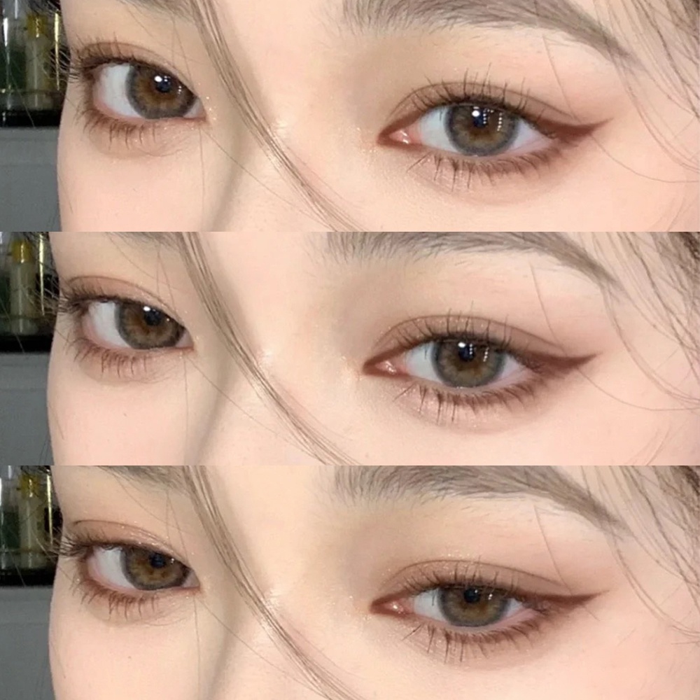 1pc Sikat Makeup Kepala Datar Miring Putih Hitam Brush Eyeliner Super Halus Berbaring Sikat Ulat Sutra Sikat Alis Brush Makeup Profesional Detail Brush Alat Makeup Wanita