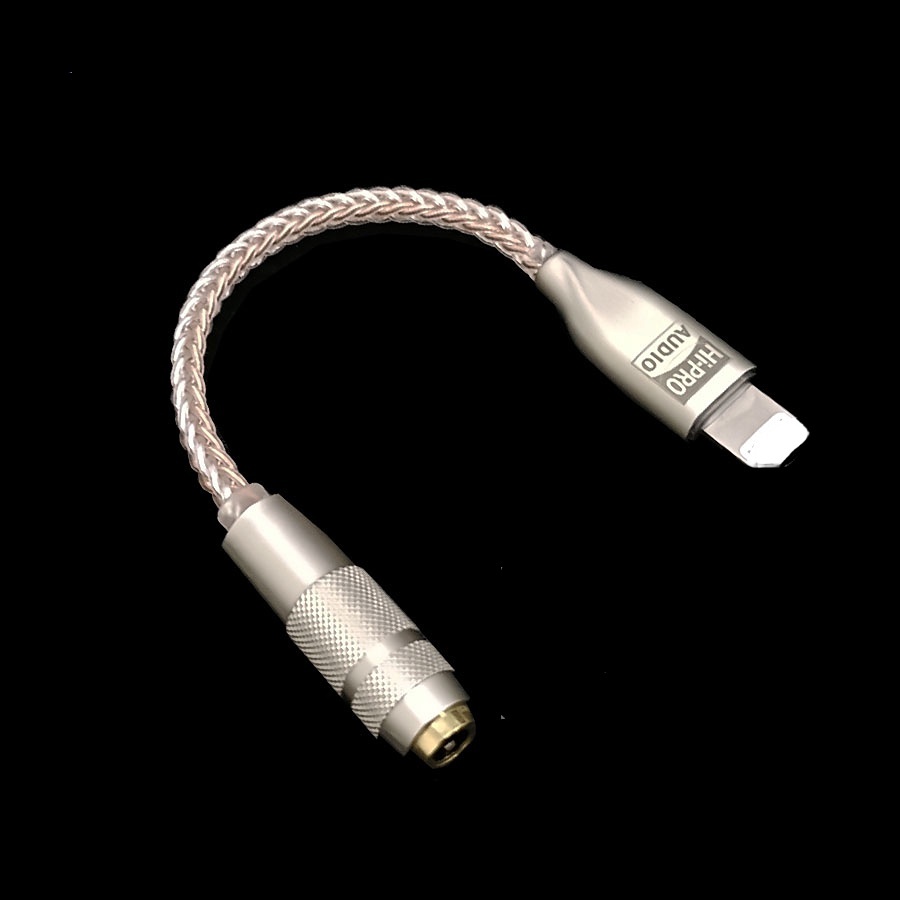 Lighting HiFi Adapter to 3.5mm C100 Digital DAC Untuk ios Aux Cord Headset Audio Splitter decoding Adapter Mic Pemanggil Suara