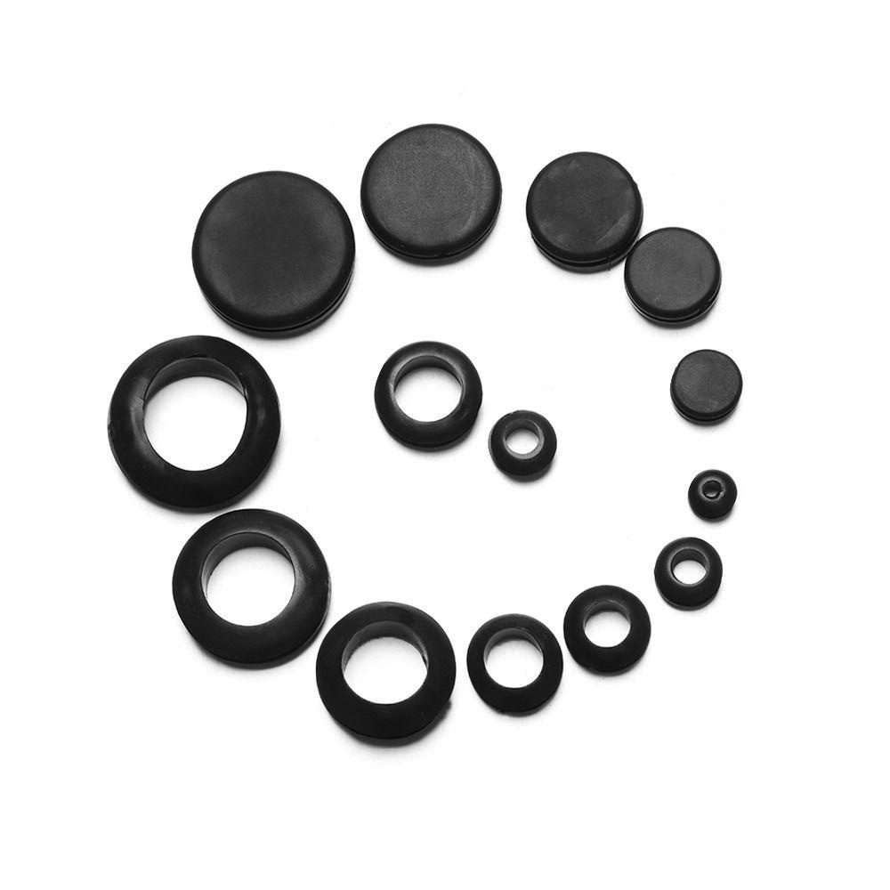 TOP 125pcs Rubber Grommet Set 18ukuran Firewall Lubang Plug Ring Gasket Kawat Grommet