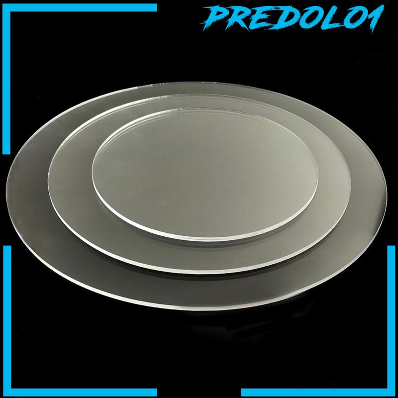 [Predolo1] Papan Kue Bahan Akrilik Baking Dessert Reusable Acrylic Round Cake Disc Untuk Kue