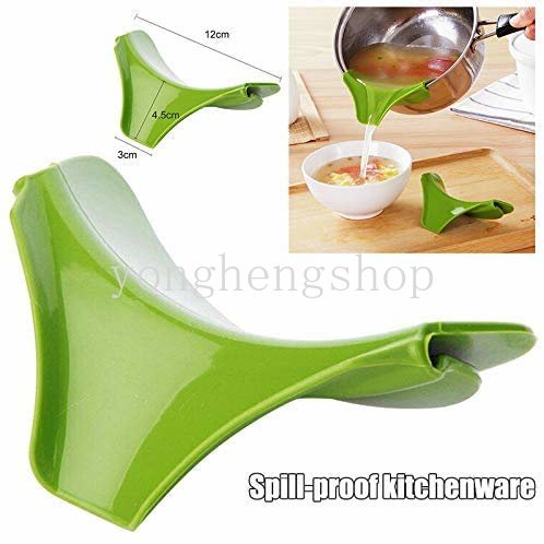 Kreatif Silicone Liquid Funnel Jars Pot Bowl Edge Anti Tumpah Cairan Panduan Gadget Silicone Drainage Funnels Pour Spout Untuk Peralatan Dapur Sup