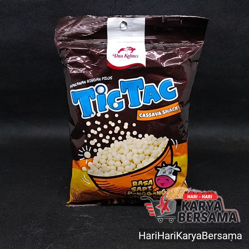 

MAKANAN RINGAN KACANG PILUS DUA KELINCI TIC TAC SAPI PANGGANG 80GR