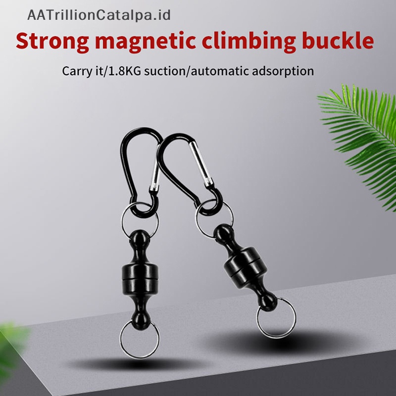 Aatrillioncatalpa Memancing Hanging Buckle Magnetic Buckle Fast Hanging Buckle Wireless Lost Rope Metal Kuat Gaya Magnet Luar Gunung ID