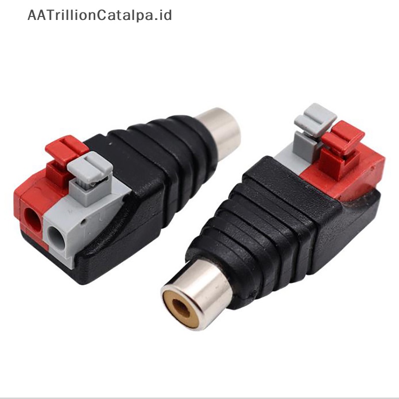 Aatrililioncatalpa Speaker Kawat A/V Kabel Ke Audio Male Famale RCA Konektor Tekan Plug Terminal ID