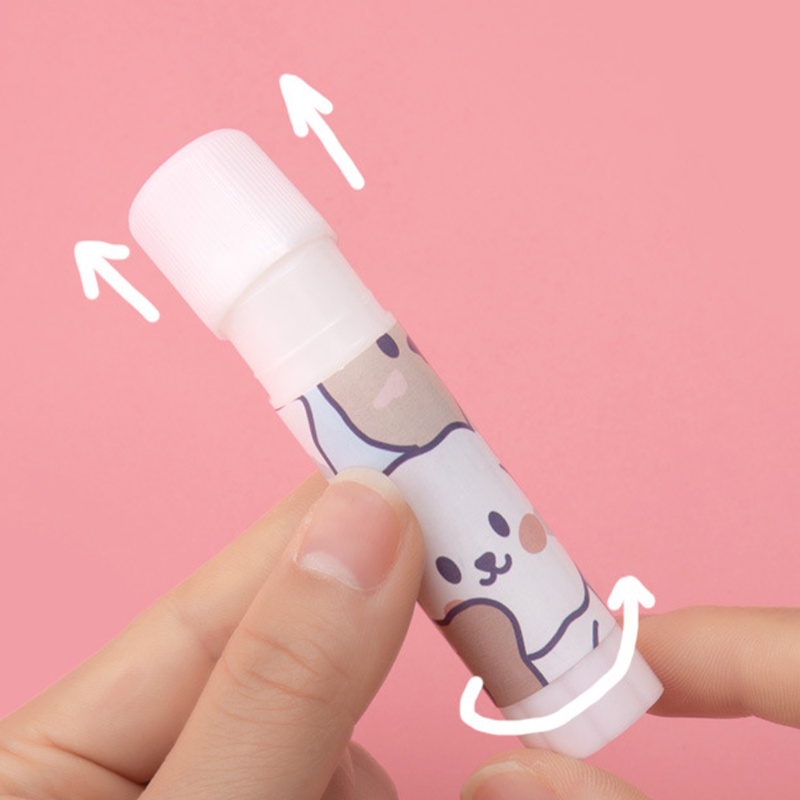 Cute High Beauty Rotating Rubber Stick/DIY Manufacture Solid Adhesive Perekat/Kantor Belajar Siswa Universal Viskositas Tinggi Perekat Kuat