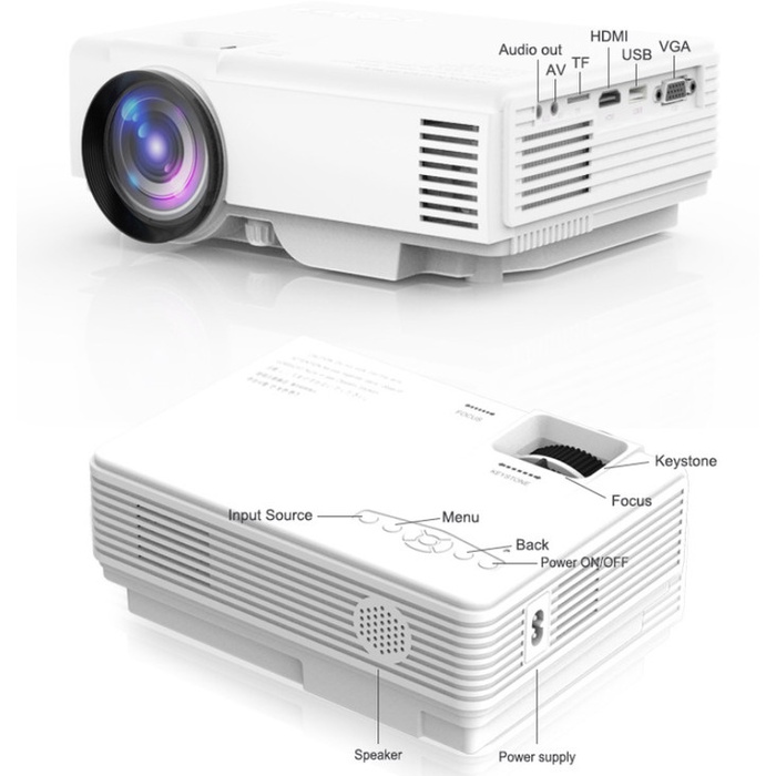 Projector Tripsky T5 LCD Proyektor Portable HD 1080P mini Proyektor - 3 bulan
