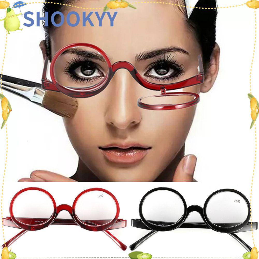 Chookyy Kacamata Baca Hadiah Lensa +1.0~ +4.0 Rotating Magnifying Resin Frame Folding Clamshell