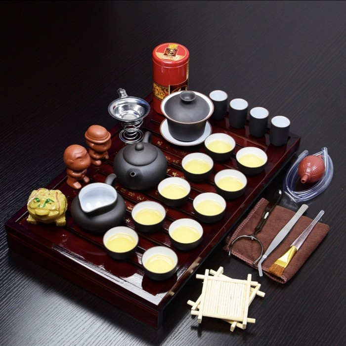 Chinese Tea Set Komplit Premium Gelas Teko Teh Tea Ceremony Kado Bagus Kado Imlek Premium Kado Ultah Oriental Sangjit Harga Grosir Termurah