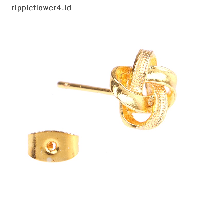 {rippleflower4.id} 3pcs /Set Perhiasan Untuk Wanita Interweave Geometris Liontin Kalung Anting Perhiasan Pernikahan Set Aksesoris Pesta Hadiah~
