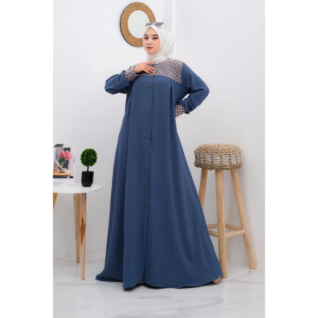 MERONA-GAMIS CRINKLE POLOS SYAZANI DRESS EXSLUSIVE ANNADIYA/GAMIS CRINKLE AIRFLOW/gamis crinkle jumbo/gamis polos wanita muslimah