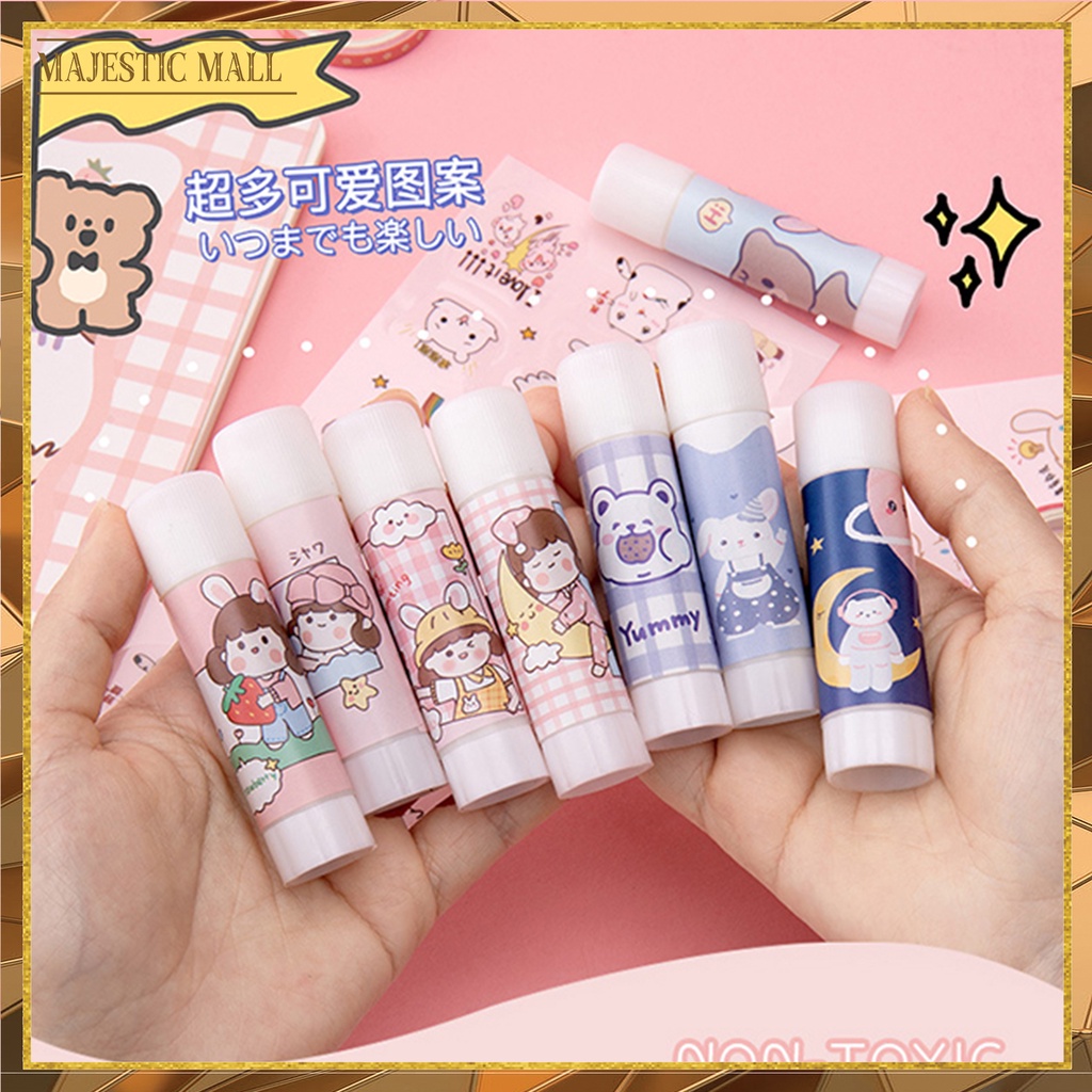 

® Lem Perekat Kertas Glue Stick Lem Stik Batang Putar Sekolah Kantor Motif Korea Lucu Import COD