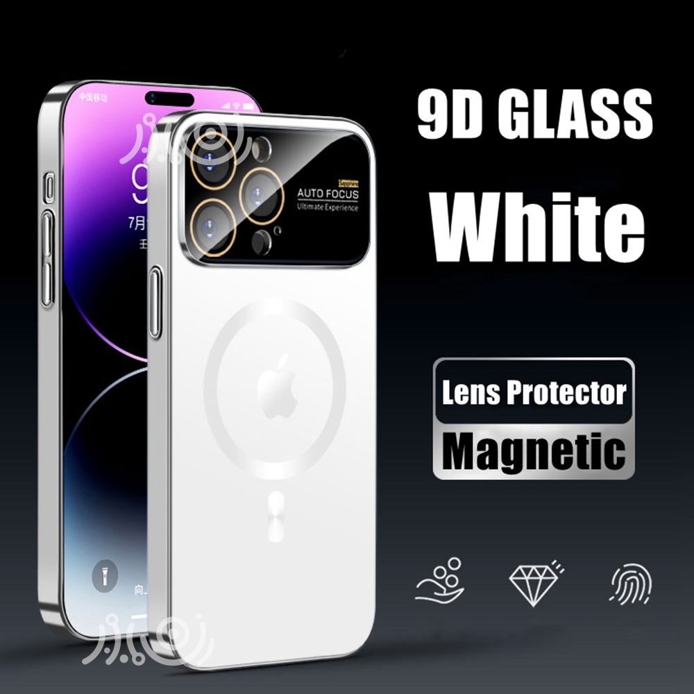 Mewah Frosted 9D Kaca Ponsel Case Untuk Iphone12 13 14 Pro Max14 Plus Case Magnetik Shockproof Back Cover Matte Casing iPhone