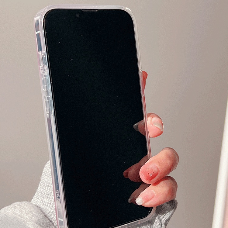 Ins Gaya Cocok Untuk iPhone 14 Pro Max Casing Ponsel iPhone Motif Kelinci Ganda Kompatibel Dengan Iphone13 13pro 13prm iPhone 11 11pro 14plus 12Pro Max Casing Ponsel TPU Tahan Guncangan