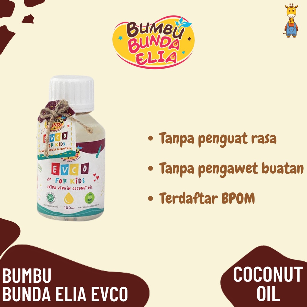 Bumbu Bunda Elia VCO Organic Extra Virgin Coconut Oil / Minyak MPASI / BB Booster MPASI / EVCO