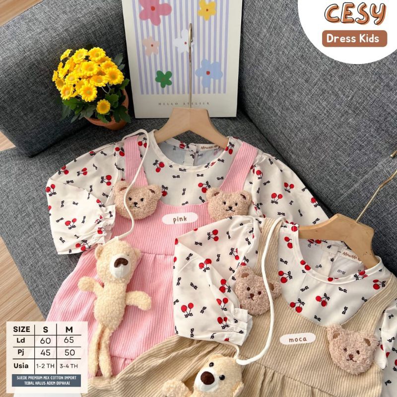 ICHA/CESY DRESS KIDS ORI MOWMO KIDS | (S,1-2TH/M,3-4TH) Dress Anak