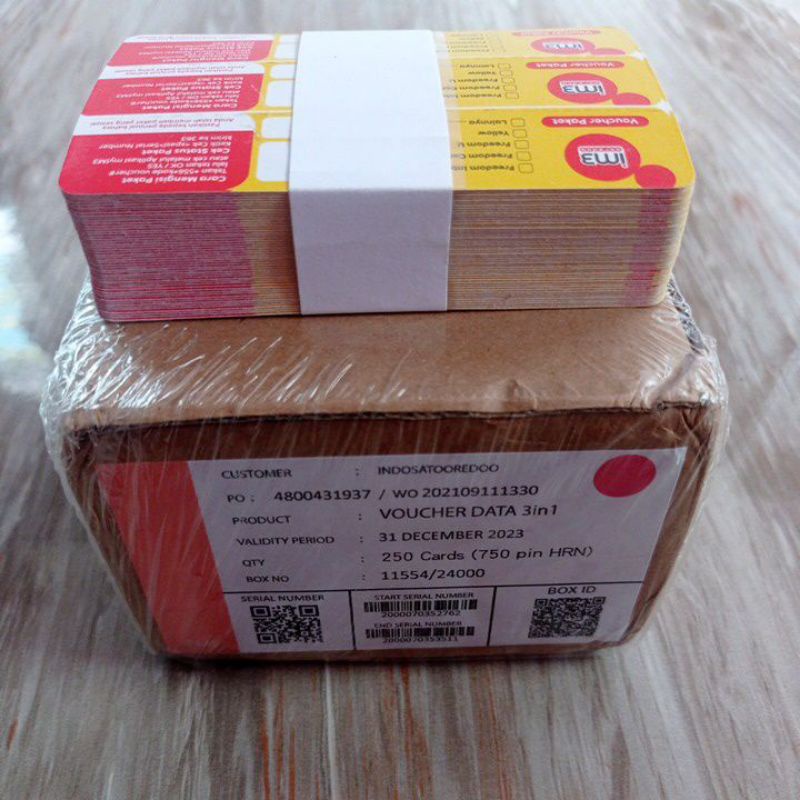 { 1BOX ISI 750SN } VOUCHER INDOSAT KOSONG / ZERO INDOSAT(NASIONAL)