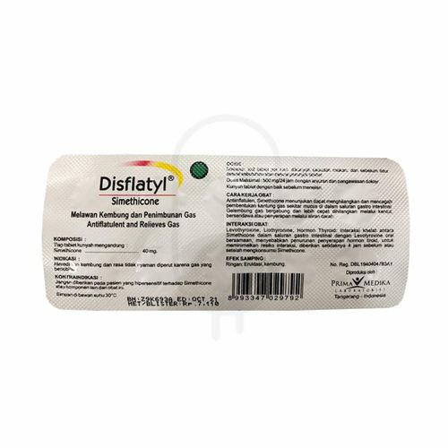 DISFLATYL 40 MG STRIP 10 TABLET