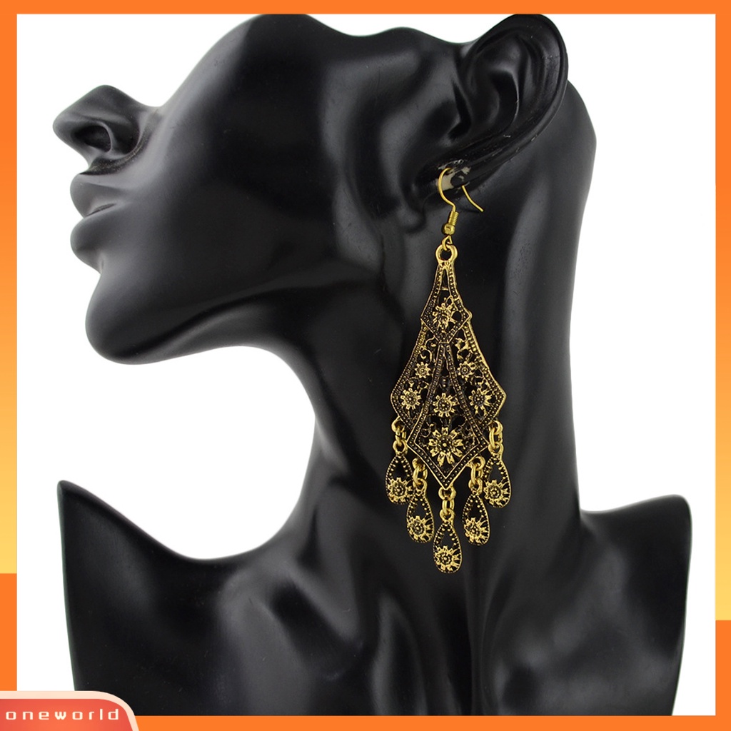 [WOD] 1pasang Anting Drop Bentuk Air Terjun Anti-Alergi Mudah Diterapkan Boho Lampu Gantung Menjuntai Drop Earrings Untuk Anak Perempuan